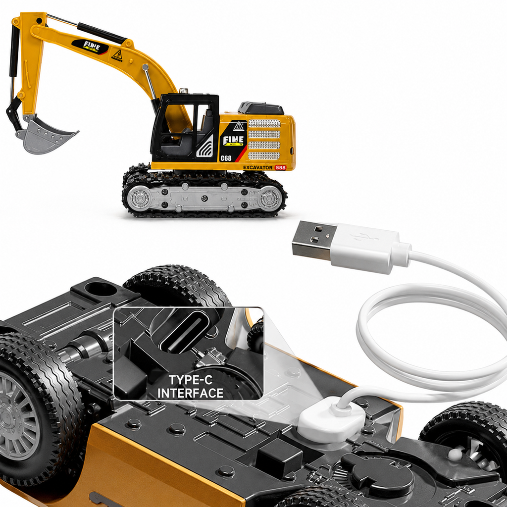 TRASPED HG4-413 1:64 Mini RC Excavator