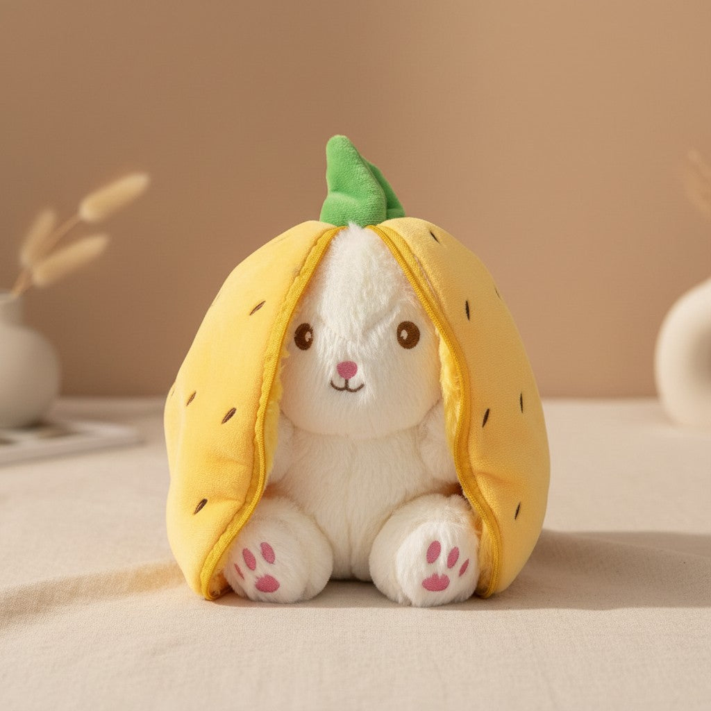 Carrot Bunny Plush – Reversible Cute Soft Toy