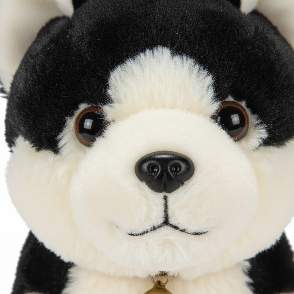 Cute Husky Dog Soft Toy with Bell