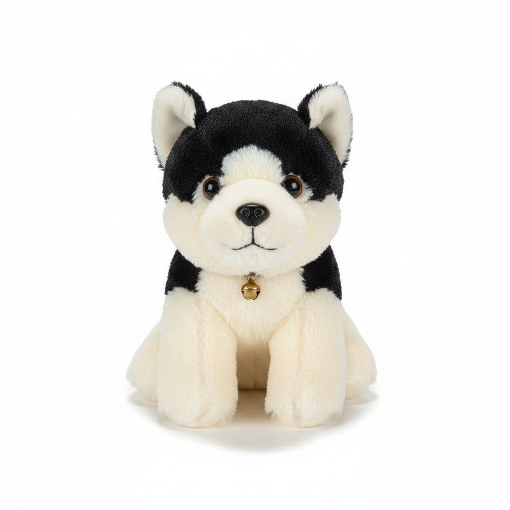 Cute Husky Dog Soft Toy with Bell