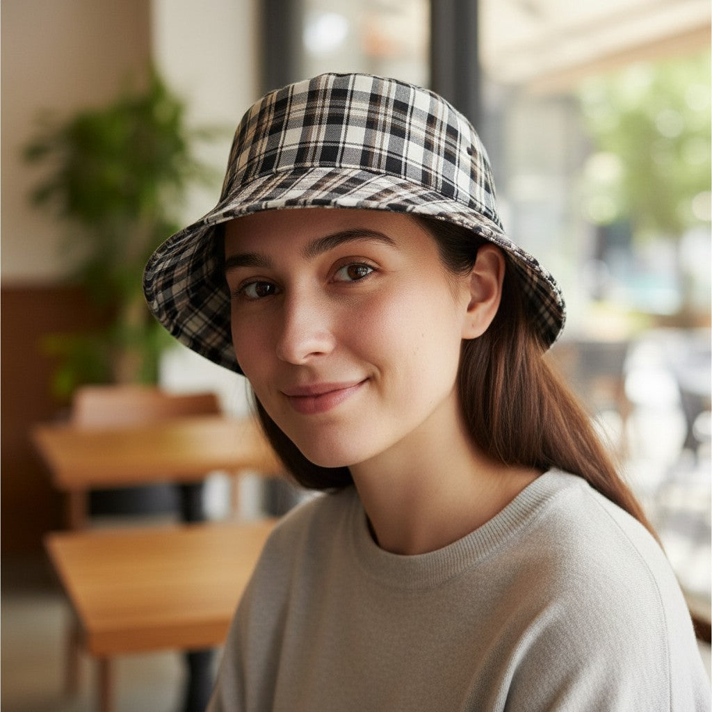 Unisex Beige Bucket Hat