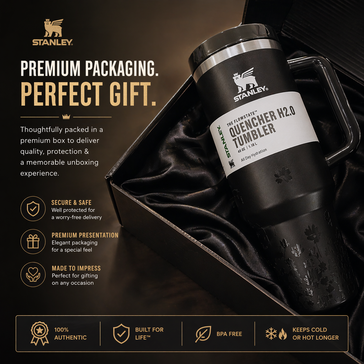 Stanley black Insulated Tumbler 1200ml