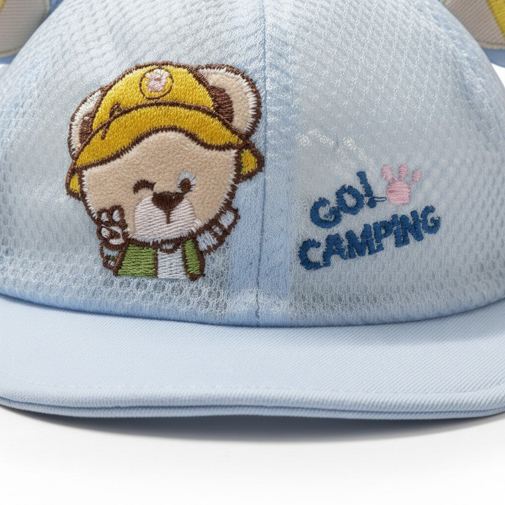 Kids Cap for Boys & Girls – Soft Cotton Baby Hat with Cute Bear Design