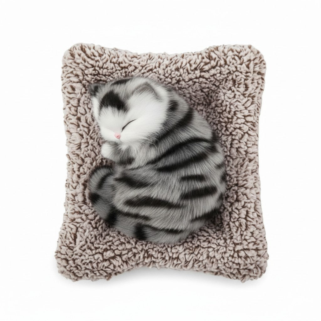 Sleeping Kitten Plush Toy – Cute Cozy Soft Toy