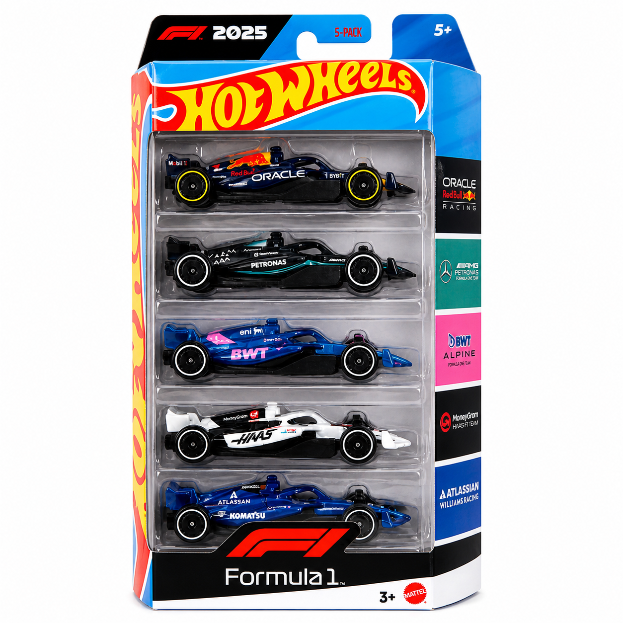 Hot Wheels F1 5-Pack (2025 Edition)