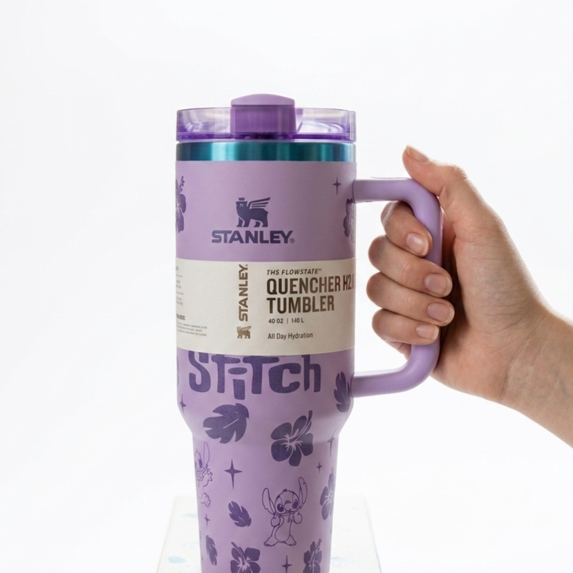 Stitch Stanley Style Tumbler (Purple)