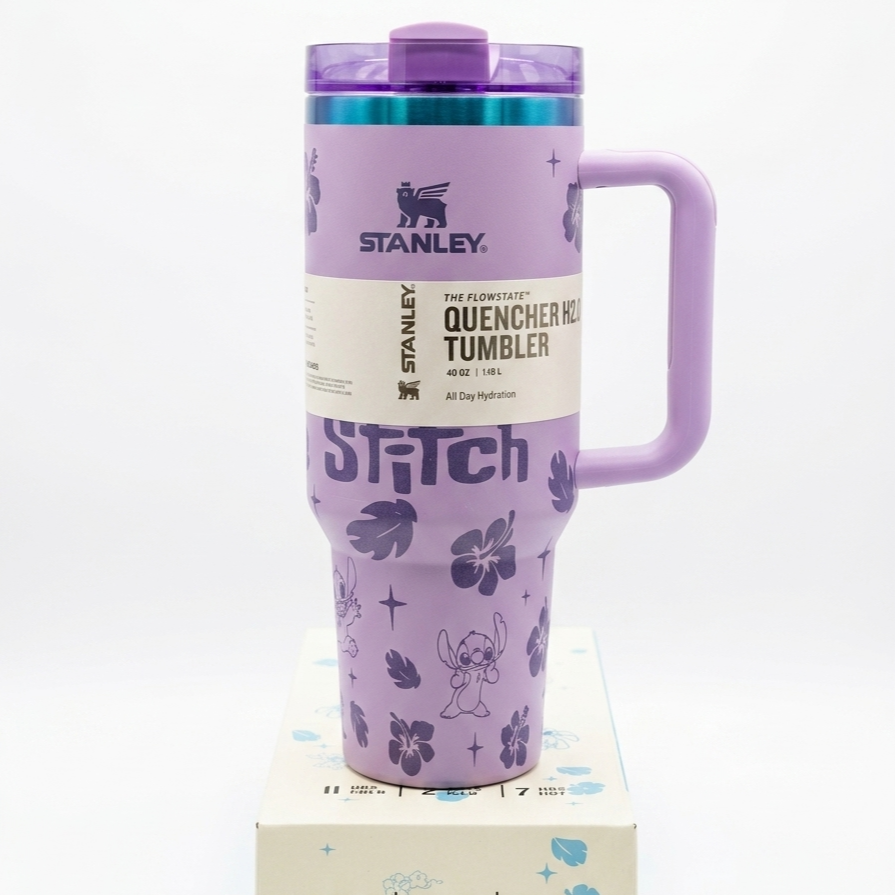Stitch Stanley Style Tumbler (Purple)