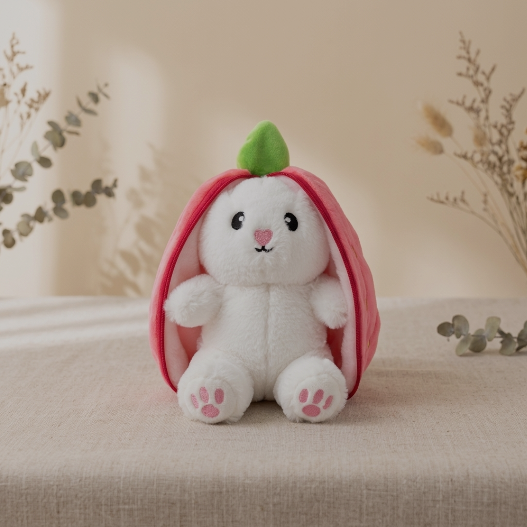 Carrot Bunny Plush – Reversible Cute Soft Toy