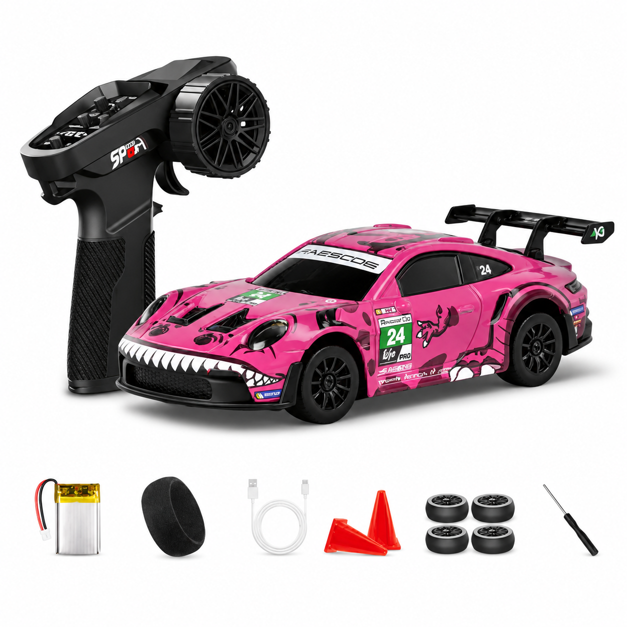 Hstar D43-01Q13 1:43 Roxy Porsche 911 4WD RC drift car
