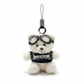Cute Teddy Bear Keychain with Goggles