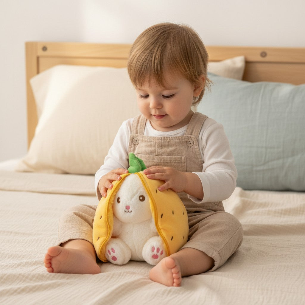 Carrot Bunny Plush – Reversible Cute Soft Toy