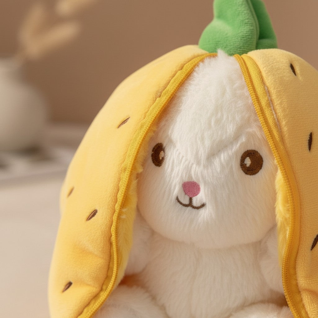 Carrot Bunny Plush – Reversible Cute Soft Toy